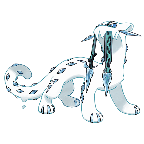 Chien-pao - Dark/Ice type Pokémon #1002, official artwork