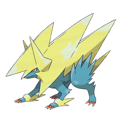 Manectric-mega - Electric type Pokémon #10055, official artwork