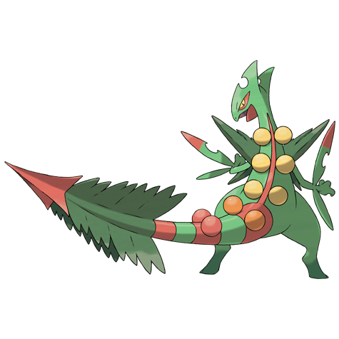 Sceptile-mega - Grass/Dragon type Pokémon #10065, official artwork