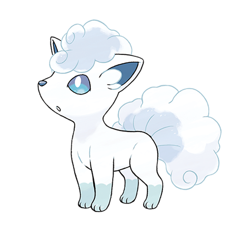 Vulpix-alola - Ice type Pokémon #10103, official artwork