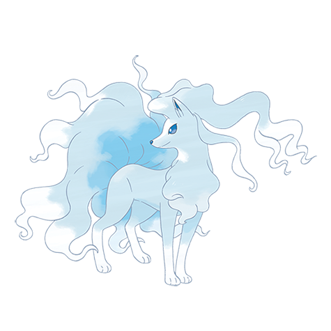 Ninetales-alola - Ice/Fairy type Pokémon #10104, official artwork