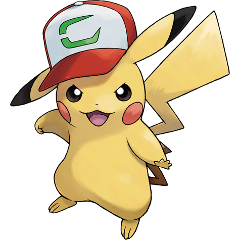 Pikachu-partner-cap - Electric type Pokémon #10148, official artwork
