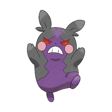 Morpeko-hangry - Electric/Dark type Pokémon #10187, official artwork