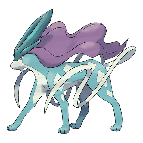 Suicune - Water type Pokémon #245, official artwork