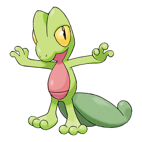 Treecko - Grass type Pokémon #252, official artwork
