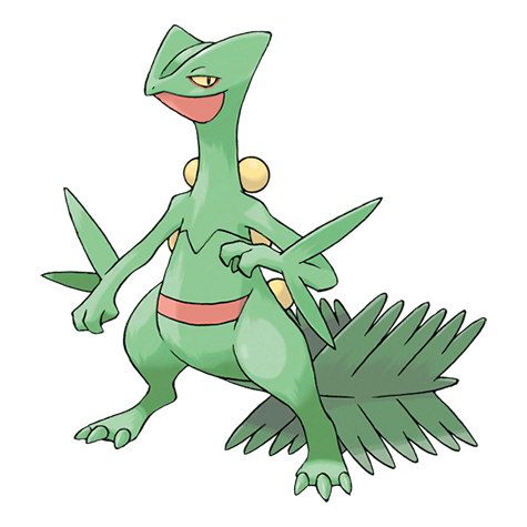Sceptile - Grass type Pokémon #254, official artwork