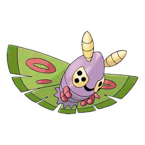 Dustox - Bug/Poison type Pokémon #269, official artwork