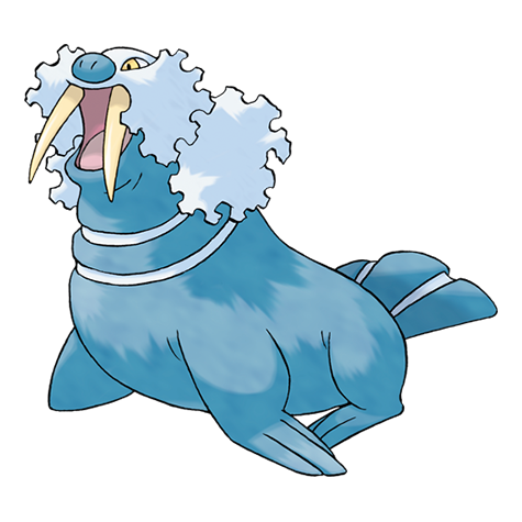 Walrein - Ice/Water type Pokémon #365, official artwork