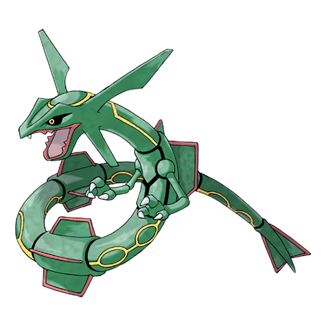Rayquaza - Dragon/Flying type Pokémon #384, official artwork
