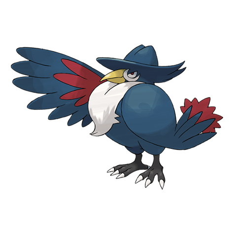 Honchkrow - Dark/Flying type Pokémon #430, official artwork