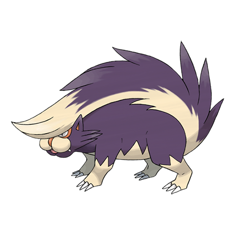 Skuntank - Poison/Dark type Pokémon #435, official artwork