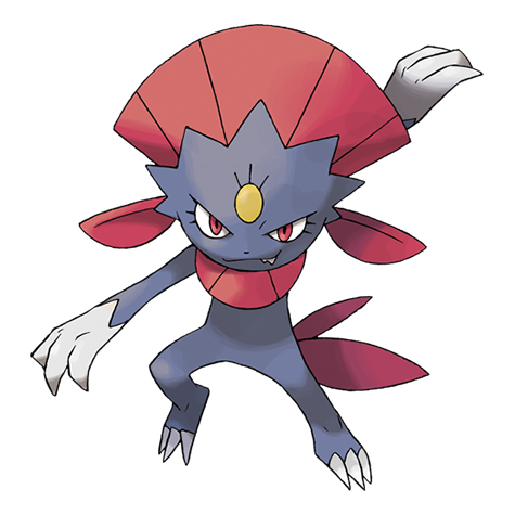 Weavile - Dark/Ice type Pokémon #461, official artwork