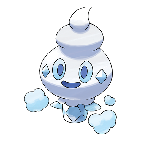 Vanillite - Ice type Pokémon #582, official artwork