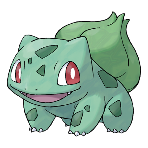 Bulbasaur - grass/poison type Pokémon #1, official artwork from Pokédex