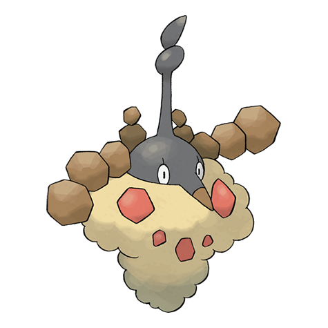 Wormadam-sandy - bug/ground type Pokémon #10004, official artwork from Pokédex