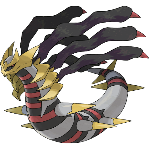 Giratina-origin - Ghost/Dragon type Pokémon #10007, official artwork