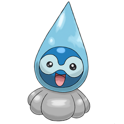 Castform-rainy - Water type Pokémon #10014, official artwork