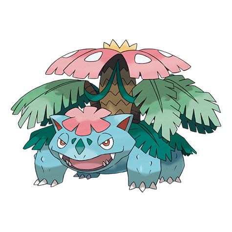 Venusaur-mega - Grass/Poison type Pokémon #10033, official artwork