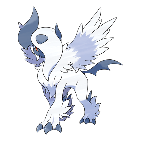 Absol-mega - Dark type Pokémon #10057, official artwork