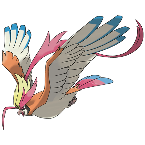 Pidgeot-mega - normal/flying type Pokémon #10073, official artwork from Pokédex