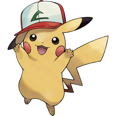 Pikachu-original-cap - Electric type Pokémon #10094, official artwork