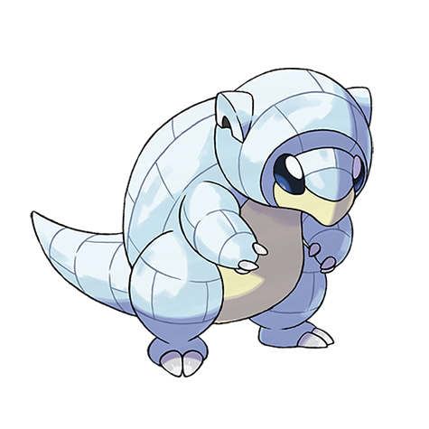 Sandshrew-alola - ice/steel type Pokémon #10101, official artwork from Pokédex