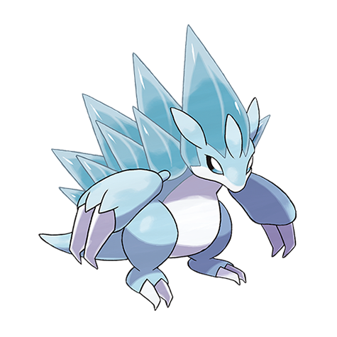 Sandslash-alola - ice/steel type Pokémon #10102, official artwork from Pokédex