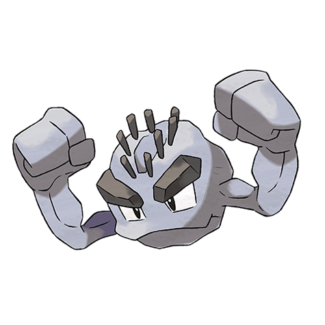 Geodude-alola - rock/electric type Pokémon #10109, official artwork from Pokédex