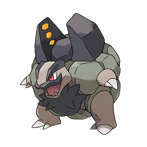 Golem-alola - rock/electric type Pokémon #10111, official artwork from Pokédex