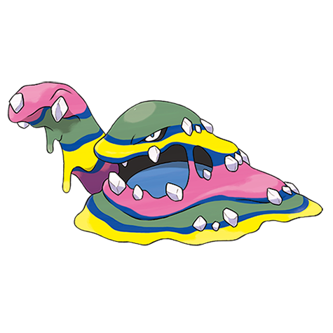 Muk-alola - Poison/Dark type Pokémon #10113, official artwork