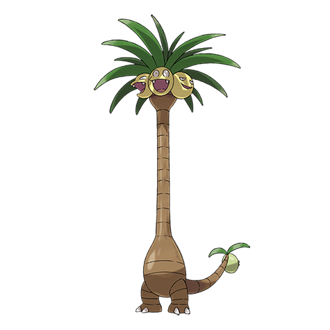 Exeggutor-alola - Grass/Dragon type Pokémon #10114, official artwork