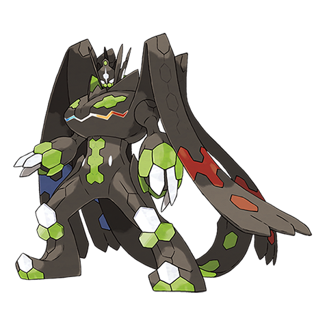 Zygarde-complete - dragon/ground type Pokémon #10120, official artwork from Pokédex