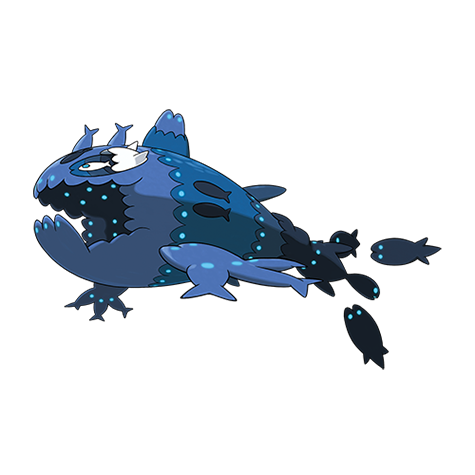 Wishiwashi-school - Water type Pokémon #10127, official artwork