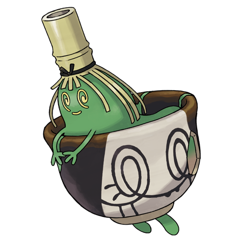 Sinistcha - Grass/Ghost type Pokémon #1013, official artwork