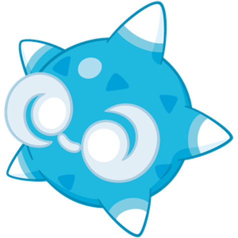 Minior-indigo - rock/flying type Pokémon #10141, official artwork from Pokédex