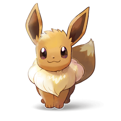 Eevee-starter - normal type Pokémon #10159, official artwork from Pokédex