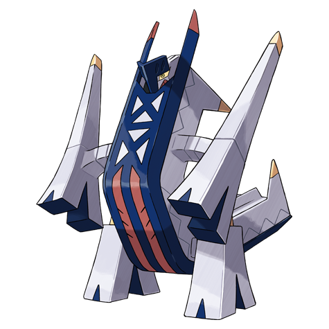 Archaludon - steel/dragon type Pokémon #1018, official artwork from Pokédex