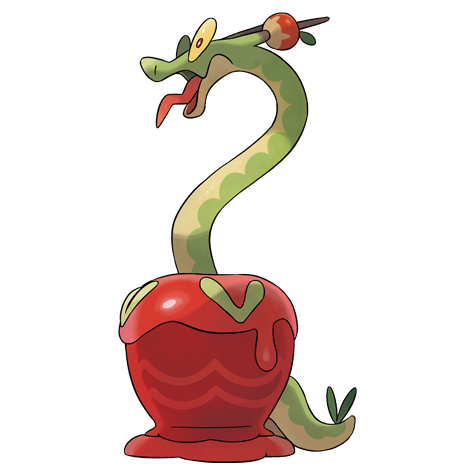 Hydrapple - Grass/Dragon type Pokémon #1019, official artwork