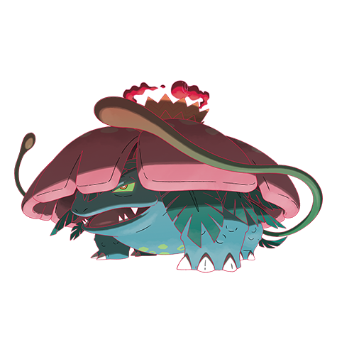 Venusaur-gmax - Grass/Poison type Pokémon #10195, official artwork