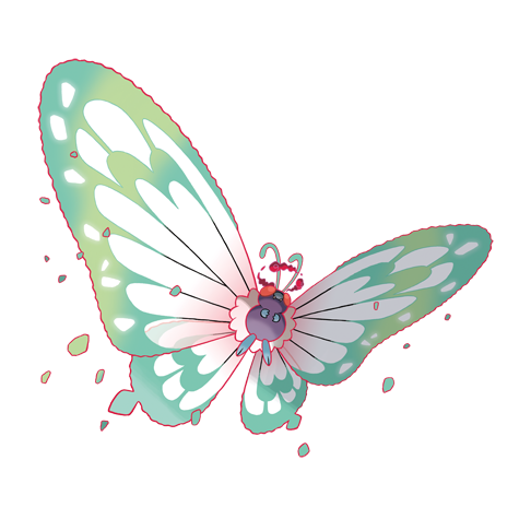 Butterfree-gmax - Bug/Flying type Pokémon #10198, official artwork