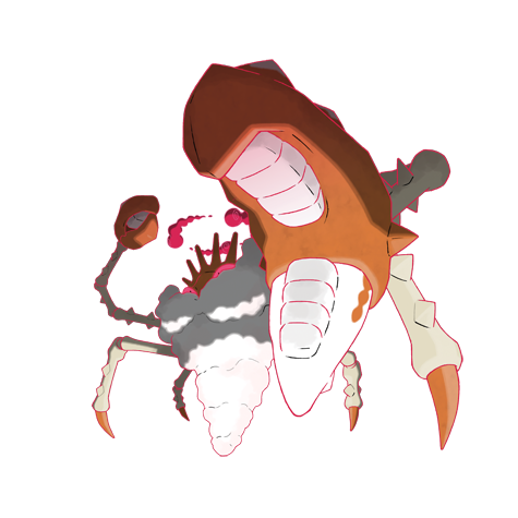 Kingler-gmax - Water type Pokémon #10203, official artwork