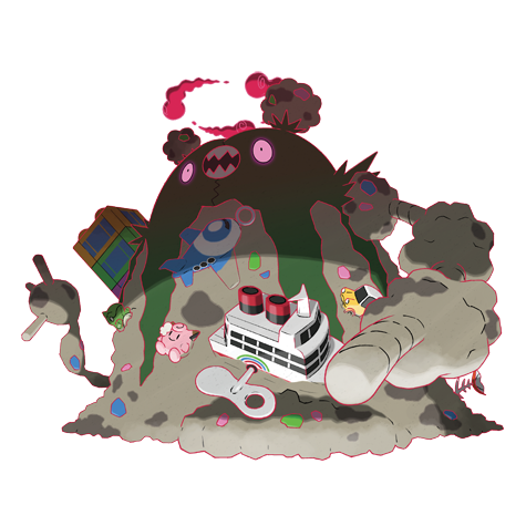 Garbodor-gmax - Poison type Pokémon #10207, official artwork