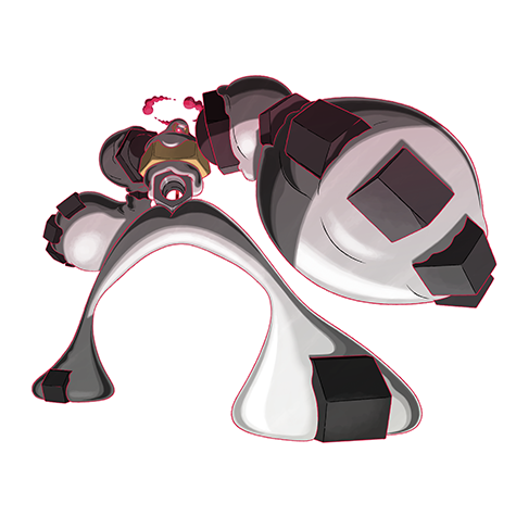 Melmetal-gmax - steel type Pokémon #10208, official artwork from Pokédex