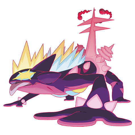 Toxtricity-amped-gmax - Electric/Poison type Pokémon #10219, official artwork