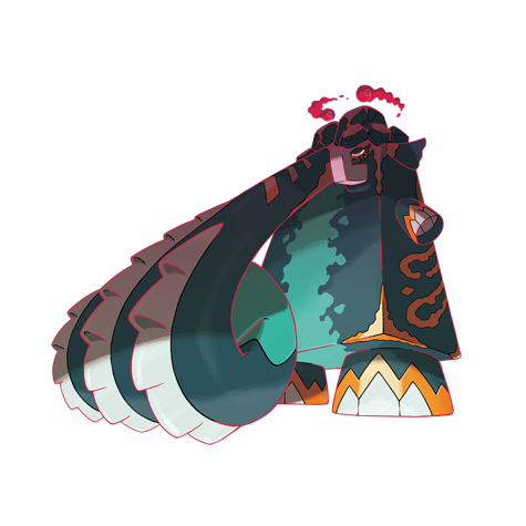 Copperajah-gmax - steel type Pokémon #10224, official artwork from Pokédex