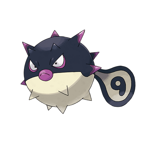 Qwilfish-hisui - Dark/Poison type Pokémon #10234, official artwork