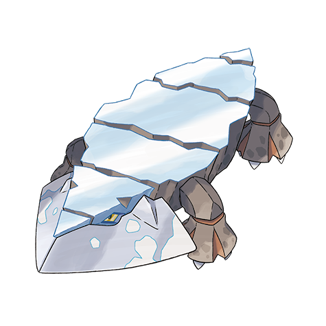 Avalugg-hisui - ice/rock type Pokémon #10243, official artwork from Pokédex