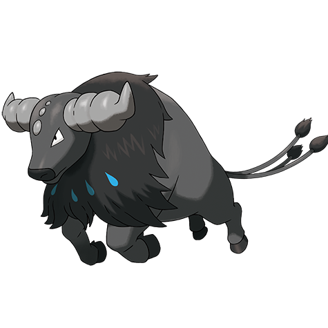 Tauros-paldea-aqua-breed - Fighting/Water type Pokémon #10252, official artwork