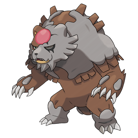 Ursaluna-bloodmoon - ground/normal type Pokémon #10272, official artwork from Pokédex