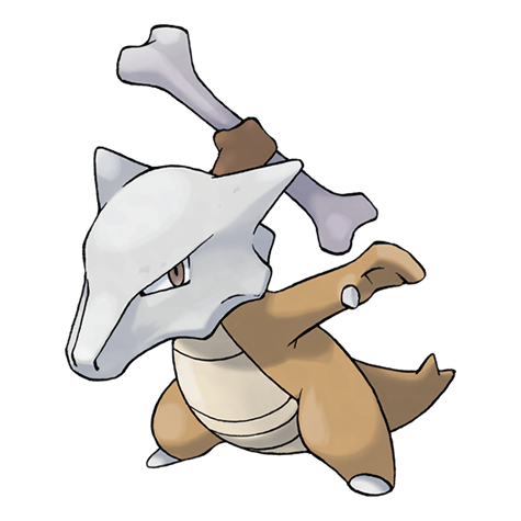 Marowak - ground type Pokémon #105, official artwork from Pokédex